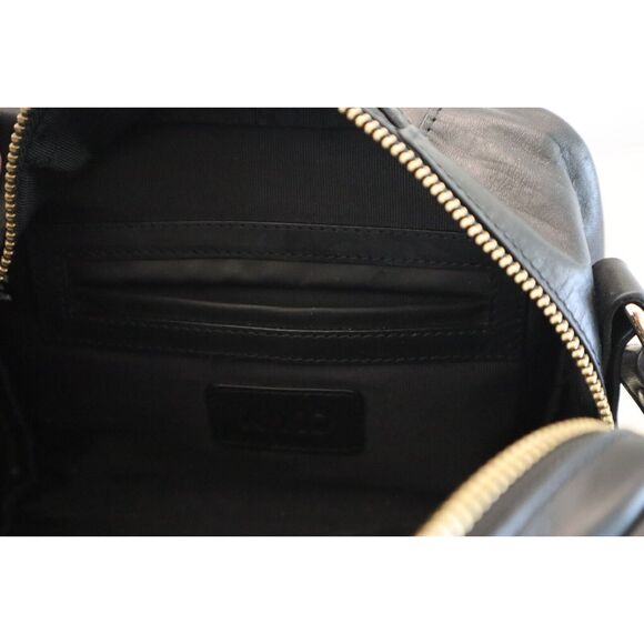 Kiko 752-1 Women's Black Genuine Leather Boxed Zip-Around Crossbody Handbag - Picture 4 of 8